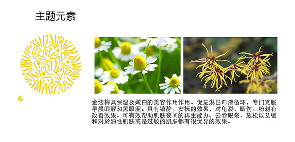 柏束花草潤顏安膚系列主題設(shè)計元系