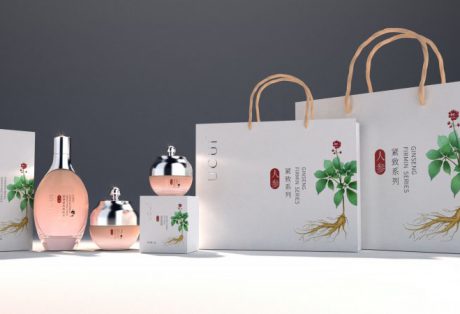 ucui中草藥人參植物國潮風化妝品包裝設計